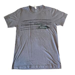 Paradise Now Hawaiian Islands Graphic Tee Gray Men's Small‎ Beach Coastal Surf